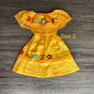 Hand Embroidered Mexican Girls Dress/ Vestido Mexicano